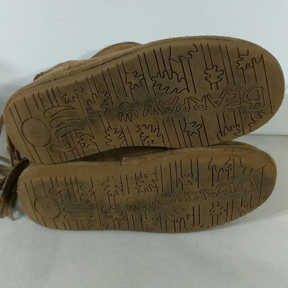𝅺Bearpaw Mia Tan Suede Sheepskin Cozy Boots - Youth 3